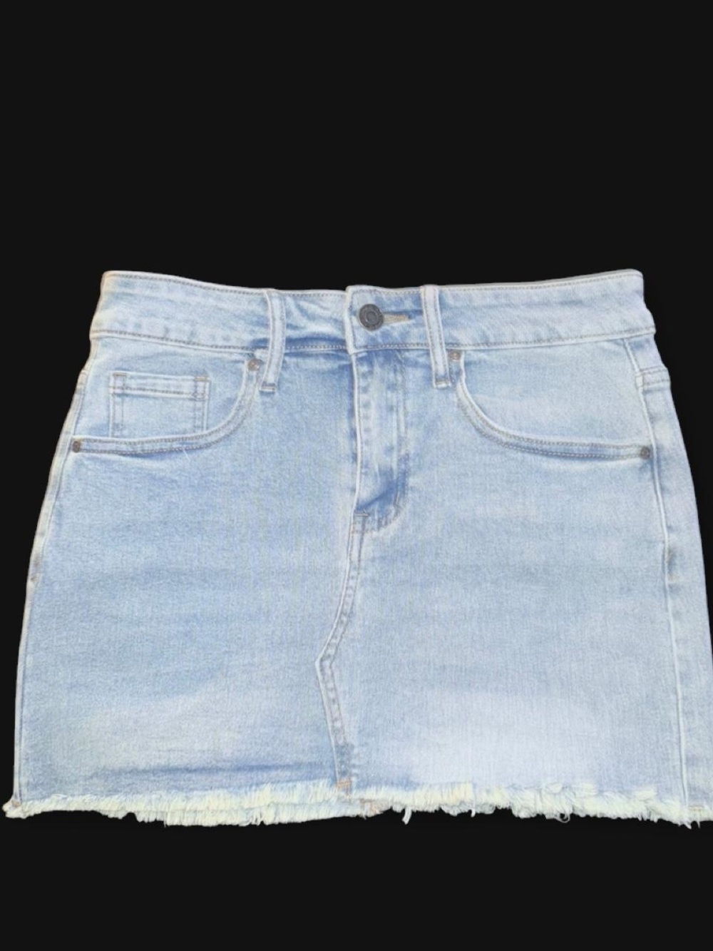 Light Blue Denim Mini Skirt